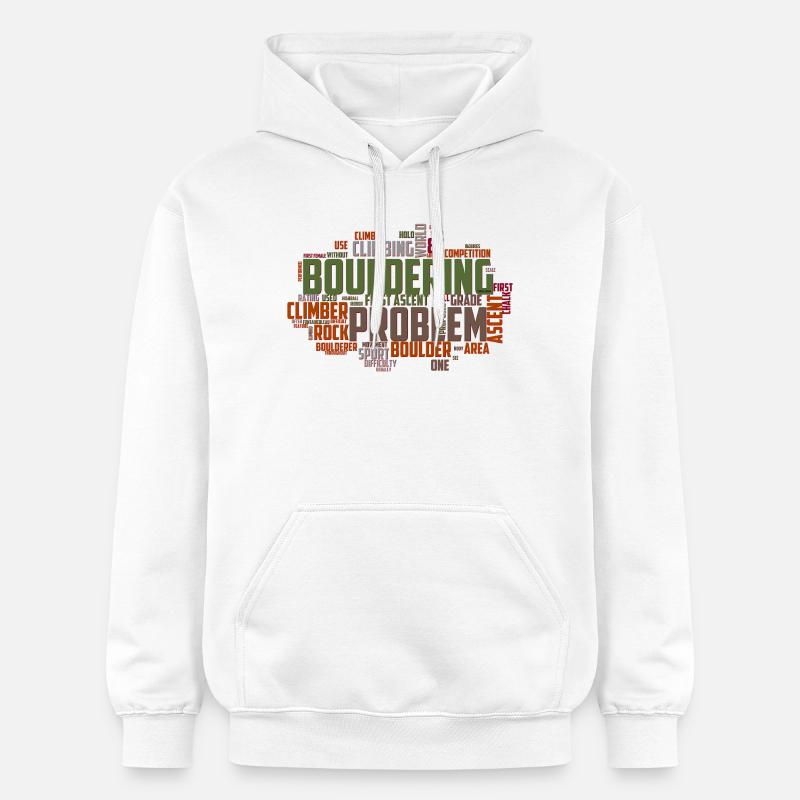 Nuage de mots de Boulder - Sweat à capuche Softstyle® Gildan Unisexe - blanc