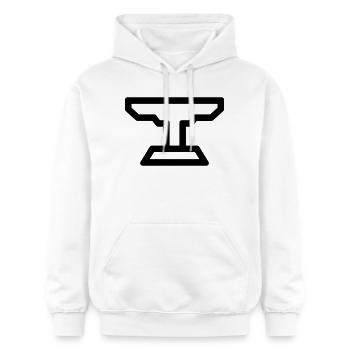 Amboss - Gildan Unisex Softstyle® Midweight Hoodie - Weiß - Vorne - Liana (172cm) & Jaron (178cm)