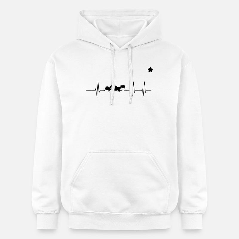 Cœur de vélo Devise - Sweat à capuche Softstyle® Gildan Unisexe - blanc