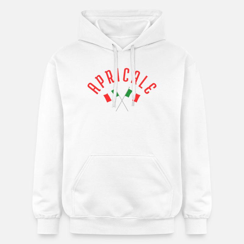 Drapeaux italiens croisés d’Apricale - Sweat à capuche Softstyle® Gildan Unisexe - blanc