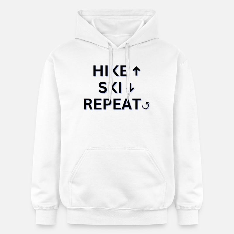 Randonnée Ski Répétition - Ski de Randonnée - Sweat à capuche Softstyle® Gildan Unisexe - blanc