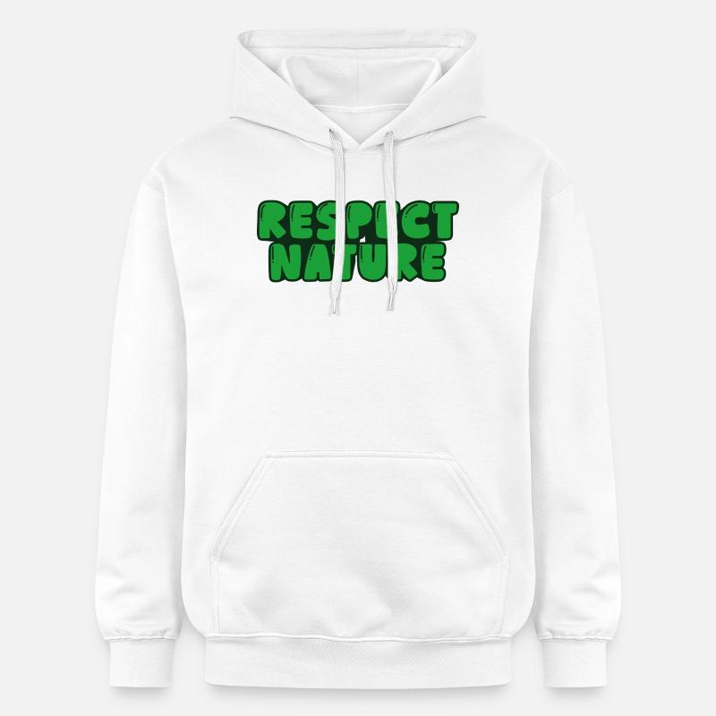 Respecter la nature - Sweat à capuche Softstyle® Gildan Unisexe - blanc