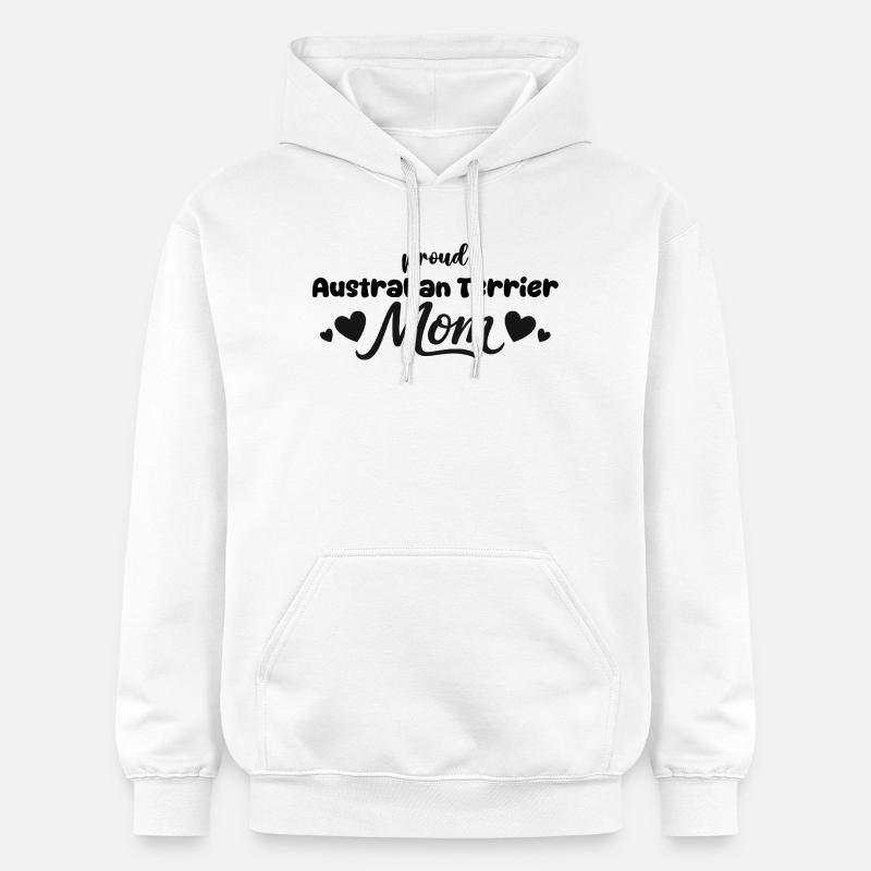 Fière mère Aussie Terrier, Australienne - Sweat à capuche Softstyle® Gildan Unisexe - blanc