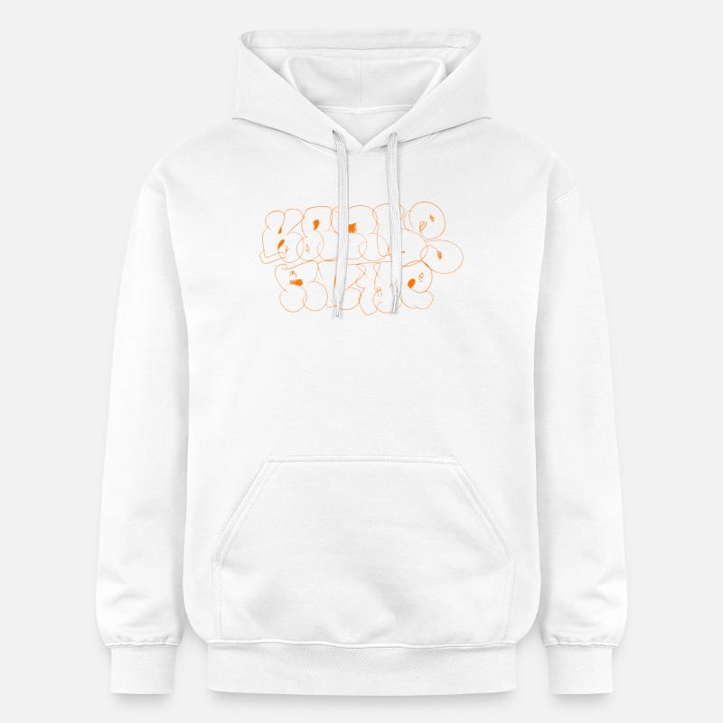 Orange Graffiti Karlsruhe Souvenir - Sweat à capuche Softstyle® Gildan Unisexe - blanc