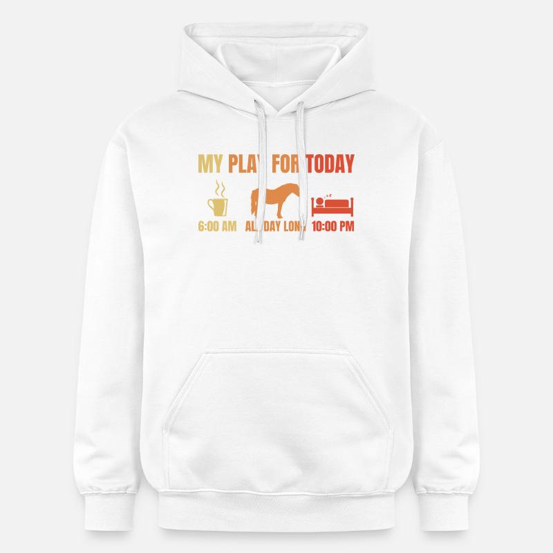 Chevaux de café endormis - Sweat à capuche Softstyle® Gildan Unisexe - blanc