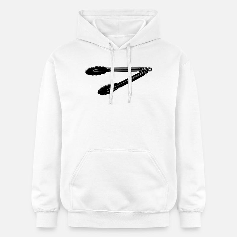 Silhouette des pinces barbecue - Sweat à capuche Softstyle® Gildan Unisexe - blanc