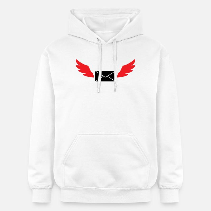 Express Mail Envelope Winged Post - Gildan Unisex Softstyle® Midweight Hoodie - white