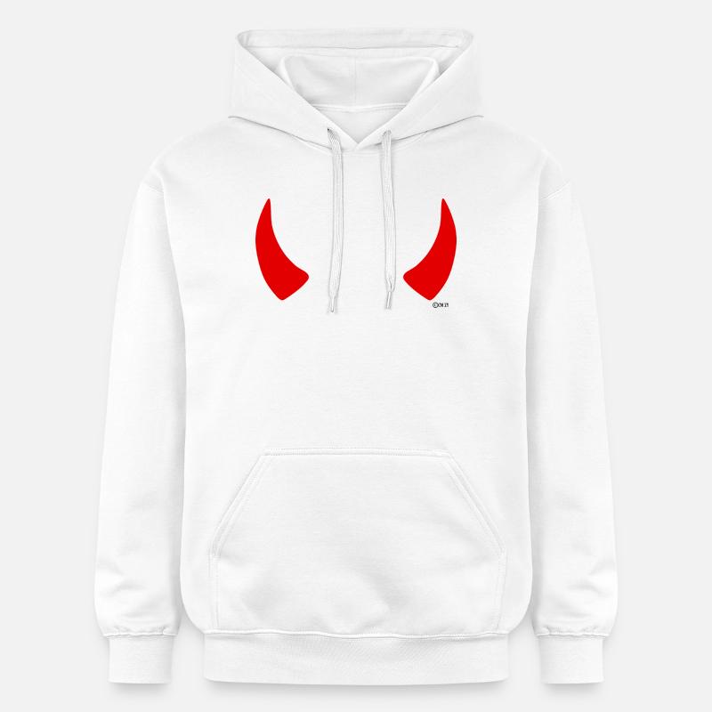 cornes rouges - Sweat à capuche Softstyle® Gildan Unisexe - blanc