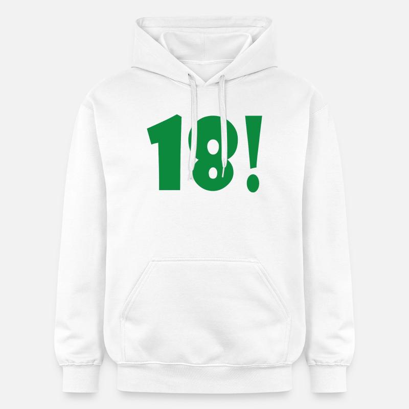 Vert 18 ! Impression exclusive - Sweat à capuche Softstyle® Gildan Unisexe - blanc