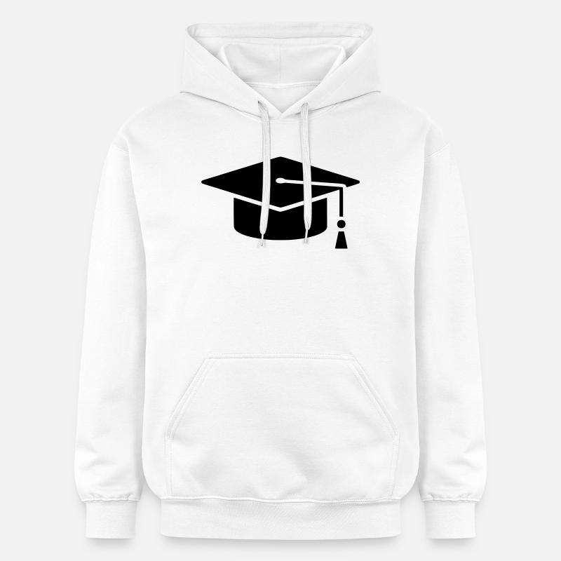 Graduation Cap Absolvent Logo - Gildan Unisex Softstyle® Midweight Hoodie - Weiß