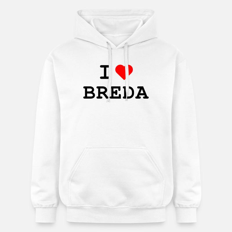 J’aime Breda - Ich liebe Breda - Sweat à capuche Softstyle® Gildan Unisexe - blanc