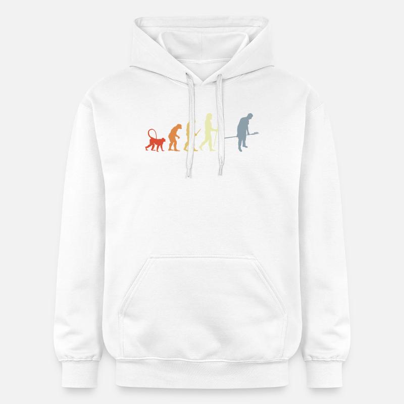 Baker Evolution Retro Look - Gildan Unisex Softstyle® Midweight Hoodie - white