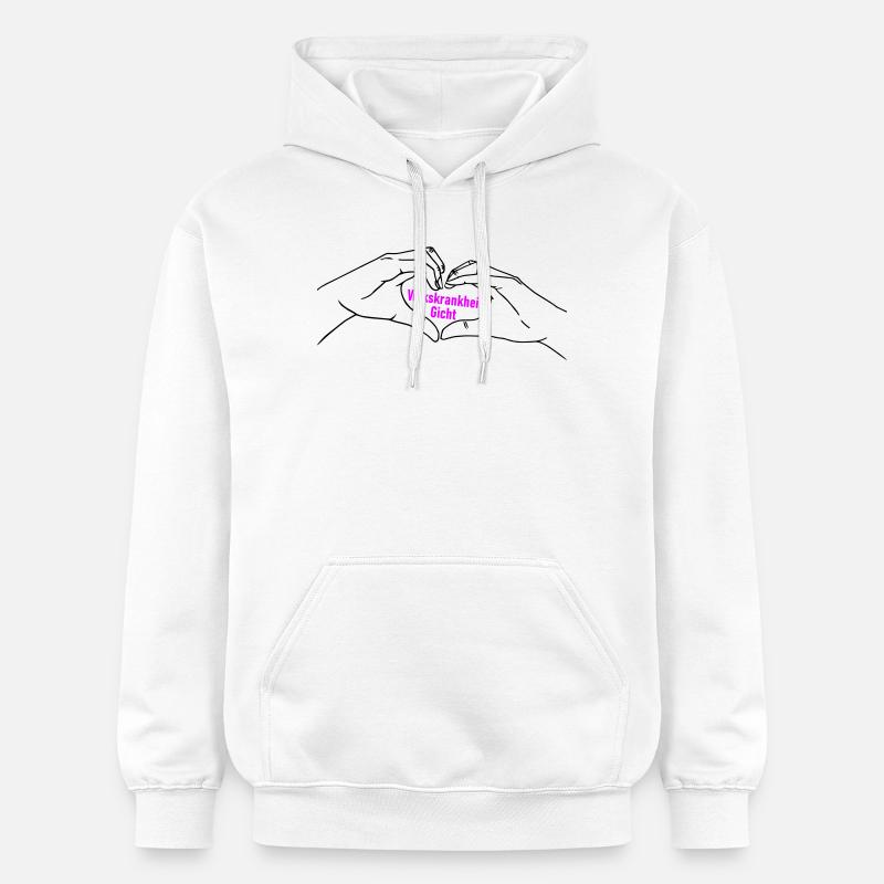 Herz Symbol Gicht - Gildan Unisex Softstyle® Midweight Hoodie - Weiß