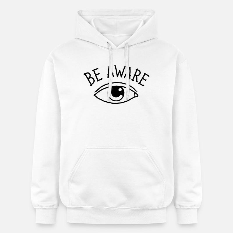 Soyez conscients du design oculaire - Sweat à capuche Softstyle® Gildan Unisexe - blanc