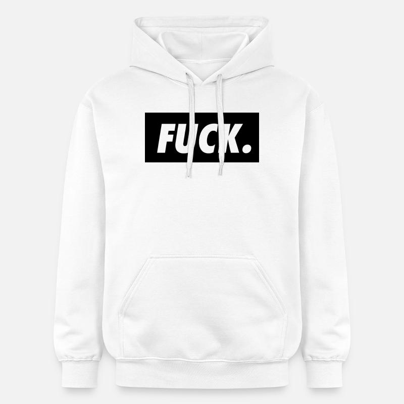 Baiser. Blanc sur noir. - Sweat à capuche Softstyle® Gildan Unisexe - blanc