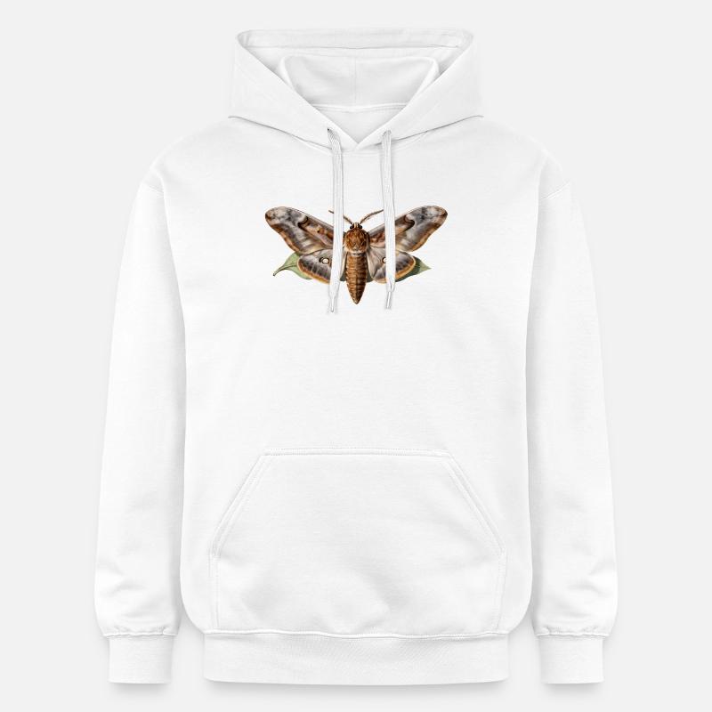 Grand sphinx nocturne - Agrius convolvuli - Sweat à capuche Softstyle® Gildan Unisexe - blanc
