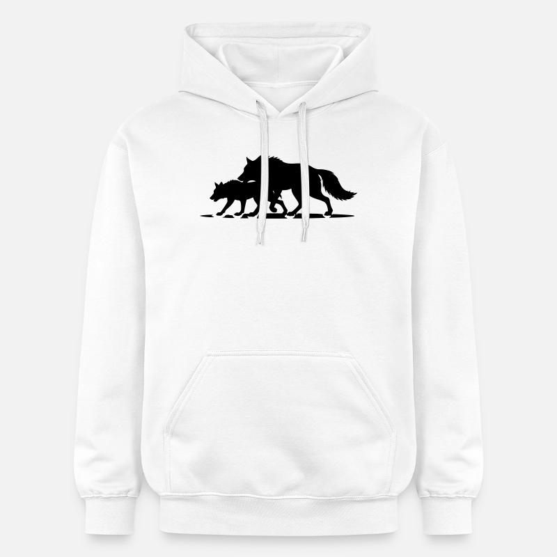 T-shirt Loups Meute - Wolf Pack Strength - Sweat à capuche Softstyle® Gildan Unisexe - blanc