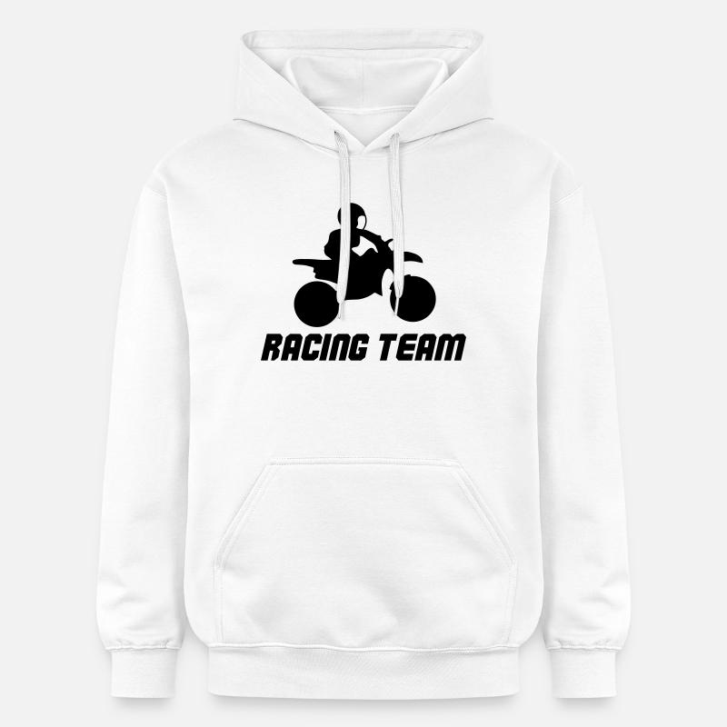 Équipe de course - Sweat à capuche Softstyle® Gildan Unisexe - blanc