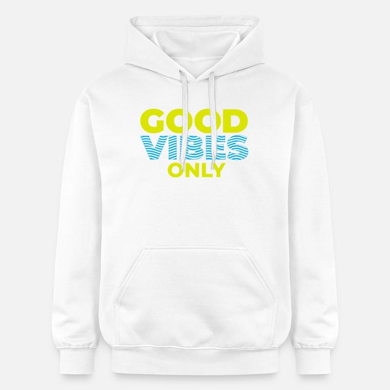 GOOD_VIBES_ONLY_Color - Sweat à capuche Softstyle® Gildan Unisexe - blanc