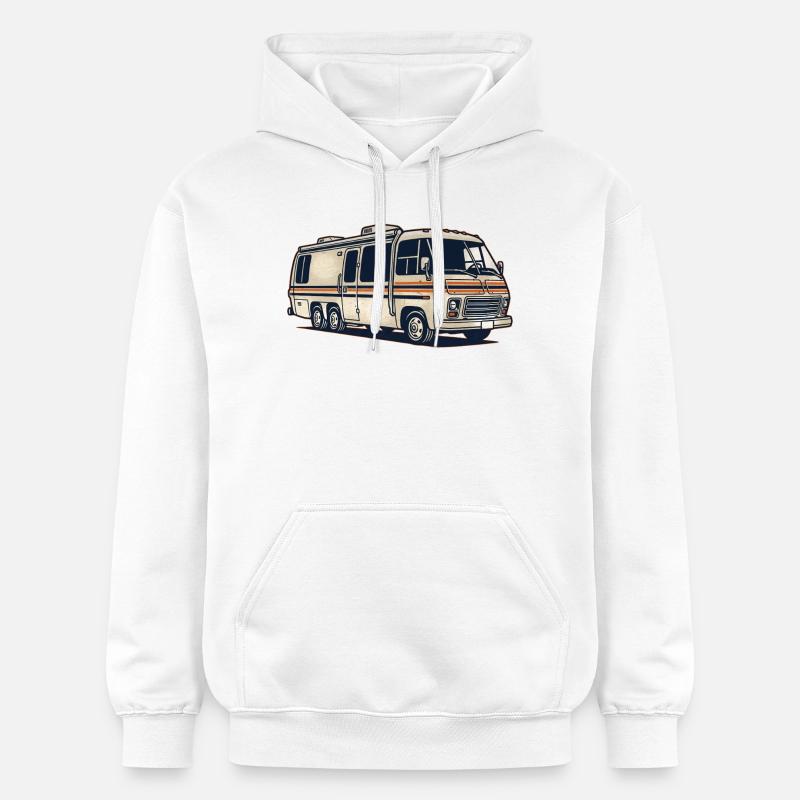 Ma maison a des roues - Sweat à capuche Softstyle® Gildan Unisexe - blanc