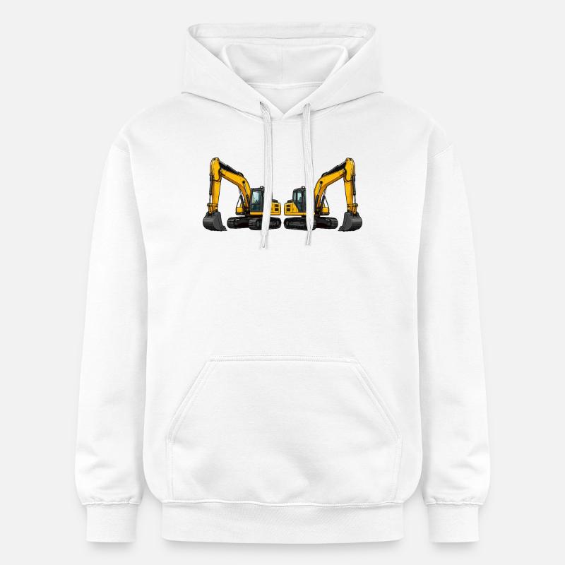 Machine à excavation pour véhicules - Sweat à capuche Softstyle® Gildan Unisexe - blanc