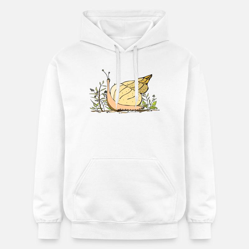 escargot - Sweat à capuche Softstyle® Gildan Unisexe - blanc