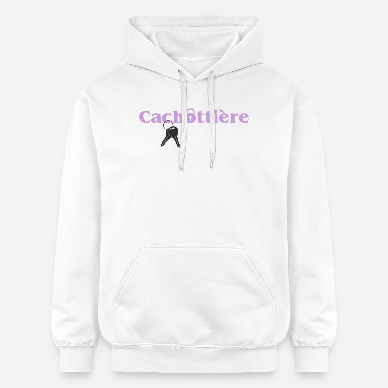 Cachottière Clés et Mystère - Sweat à capuche Softstyle® Gildan Unisexe - blanc