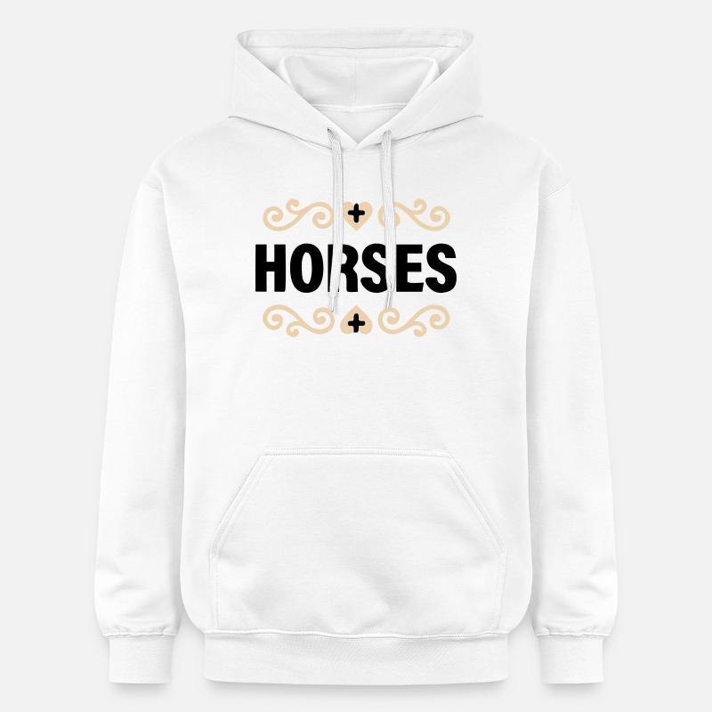 Cavaliers nobles en lettres - Sweat à capuche Softstyle® Gildan Unisexe - blanc