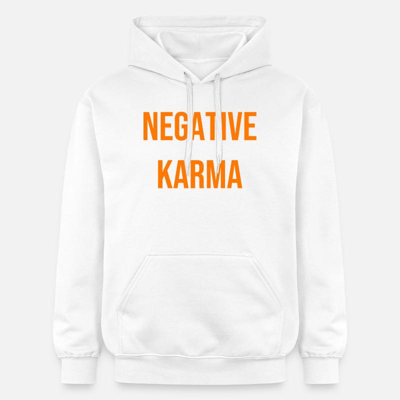 Negative Karma T-Shirt - Sweat à capuche Softstyle® Gildan Unisexe - blanc