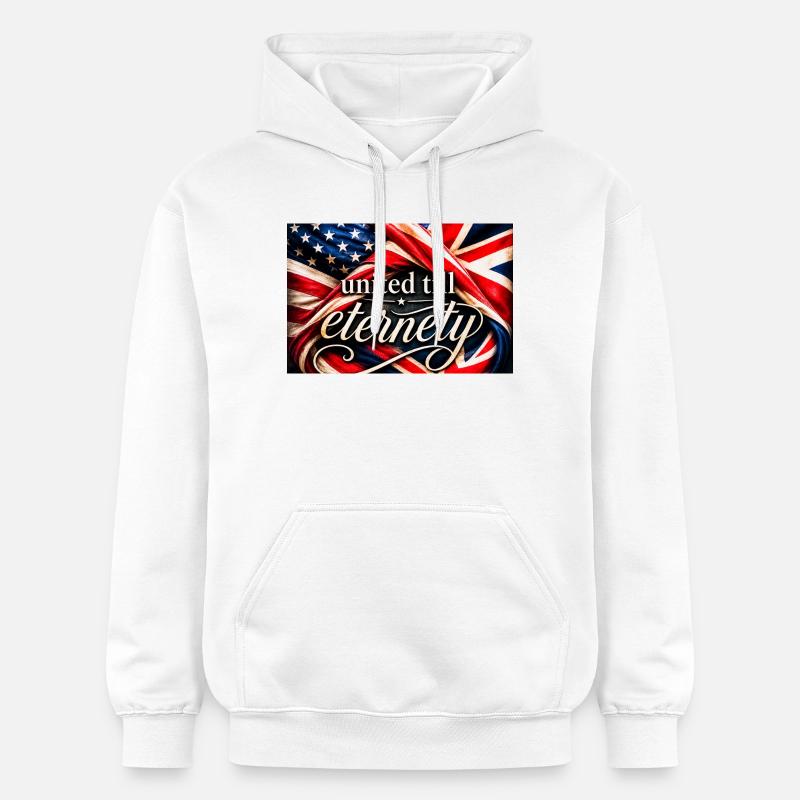 Drapeaux unis jusqu’à l’éternité - Sweat à capuche Softstyle® Gildan Unisexe - blanc