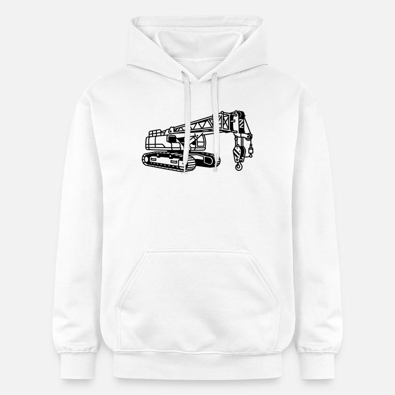 Crane Machine - Gildan Unisex Softstyle® Midweight Hoodie - white