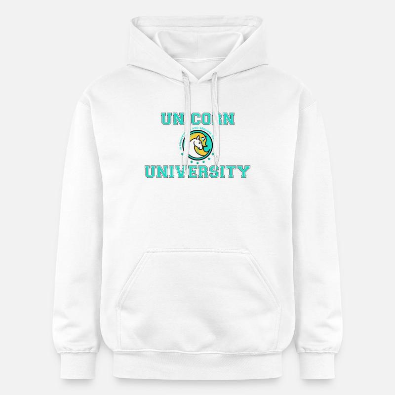 unicorn university - Sweat à capuche Softstyle® Gildan Unisexe - blanc