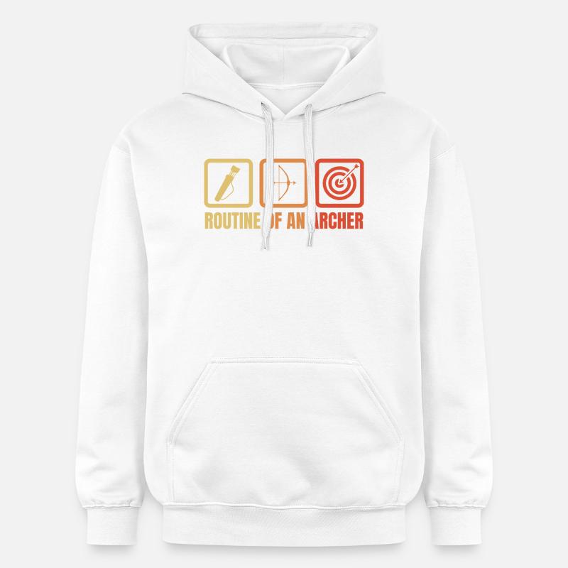 Routine de tir à l’arc - Sweat à capuche Softstyle® Gildan Unisexe - blanc