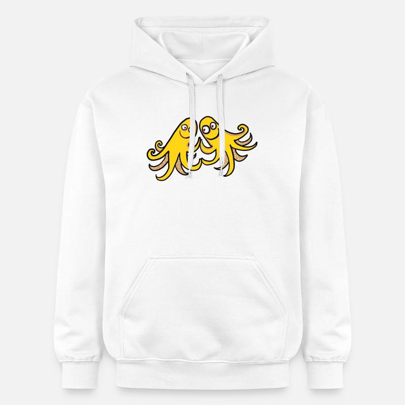 Pieuvres dansantes - Sweat à capuche Softstyle® Gildan Unisexe - blanc