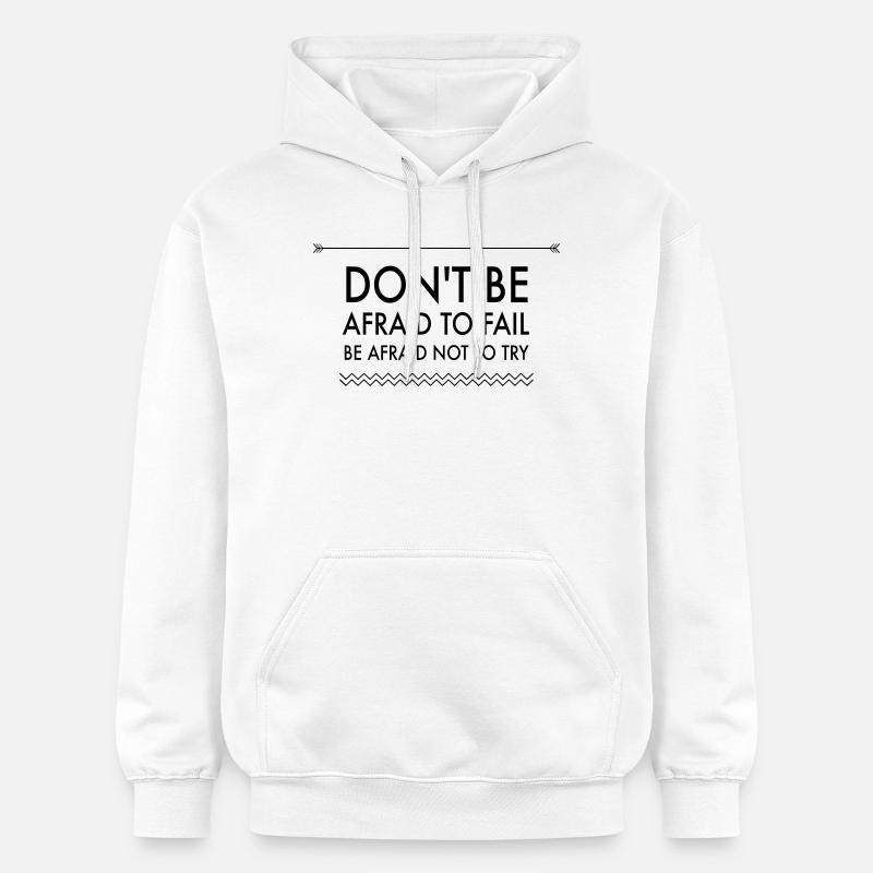 Citation Action contre Peur - Sweat à capuche Softstyle® Gildan Unisexe - blanc