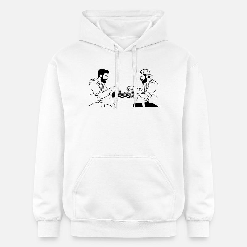 échecs - Sweat à capuche Softstyle® Gildan Unisexe - blanc