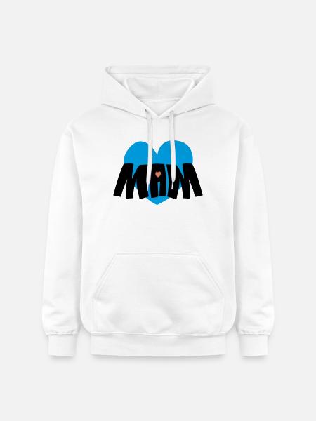Mom heart - Gildan Unisex Softstyle® Midweight Hoodie - white