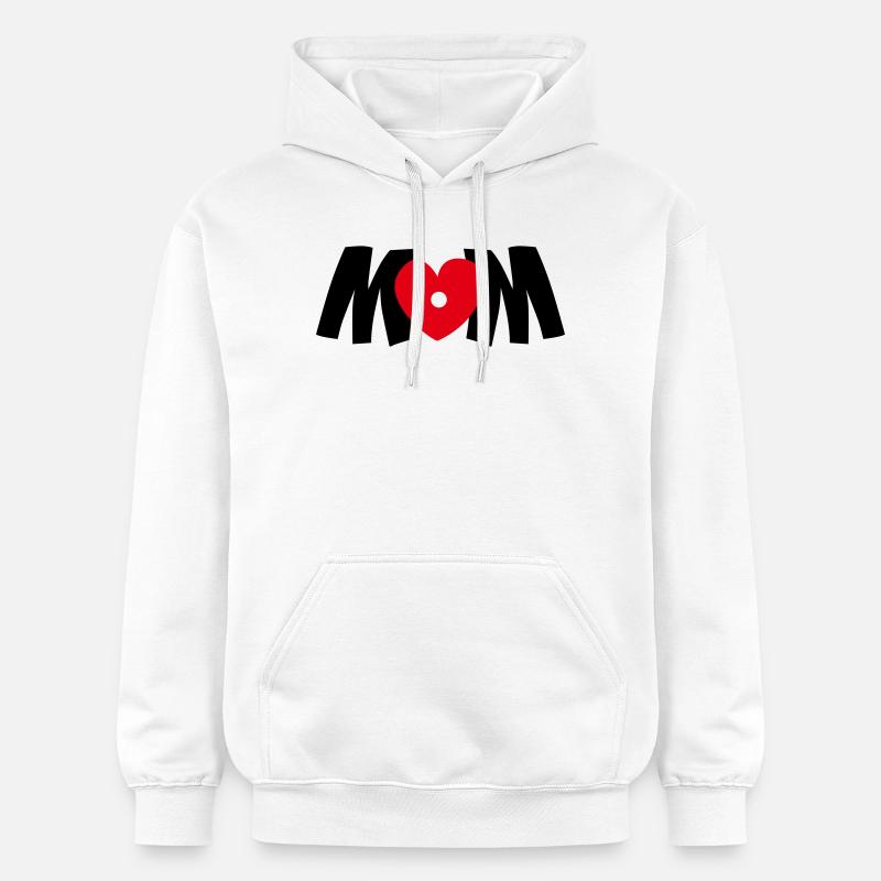 Maman Cœur - Sweat à capuche Softstyle® Gildan Unisexe - blanc