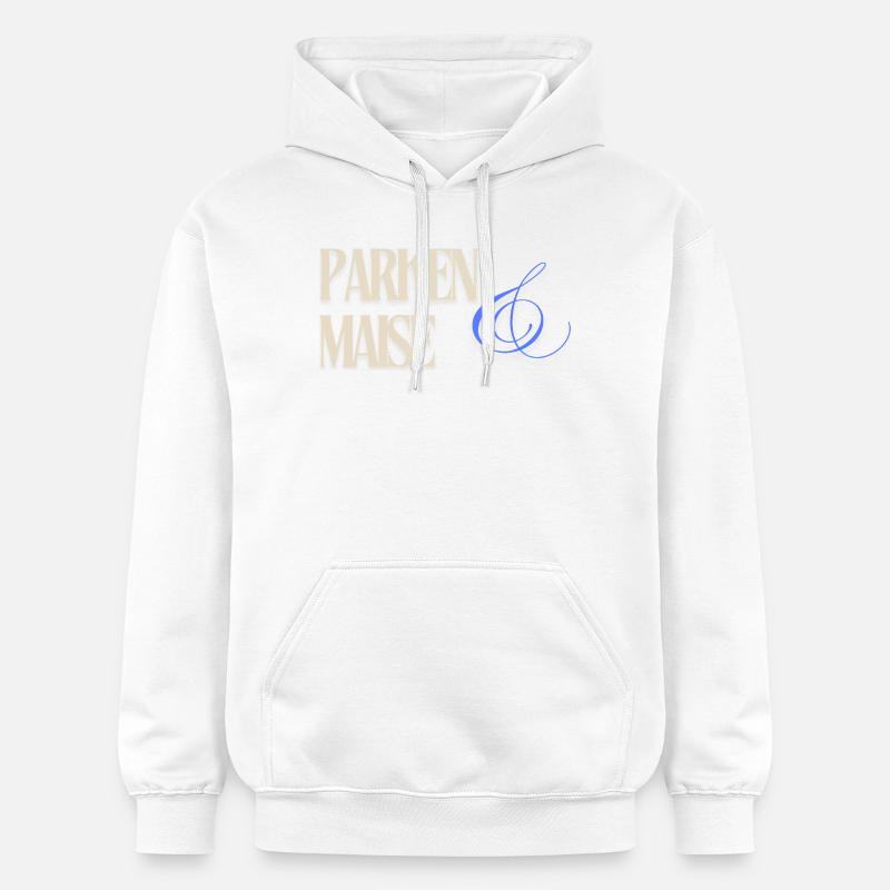 PARKEN MAISE Clef Stylisée - Sweat à capuche Softstyle® Gildan Unisexe - blanc