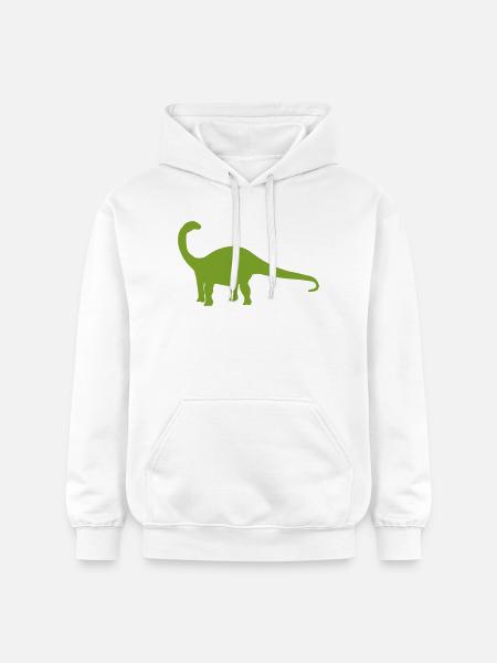 Dinosaur Silhouette Green - Gildan Unisex Softstyle® Midweight Hoodie - white