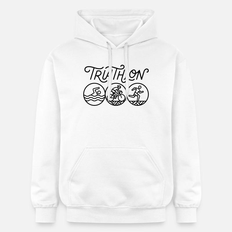 Triathlon - Sweat à capuche Softstyle® Gildan Unisexe - blanc