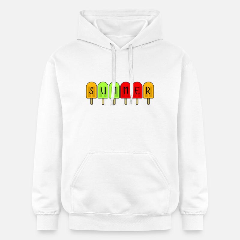 Hello Summer Popsicles - Sweat à capuche Softstyle® Gildan Unisexe - blanc