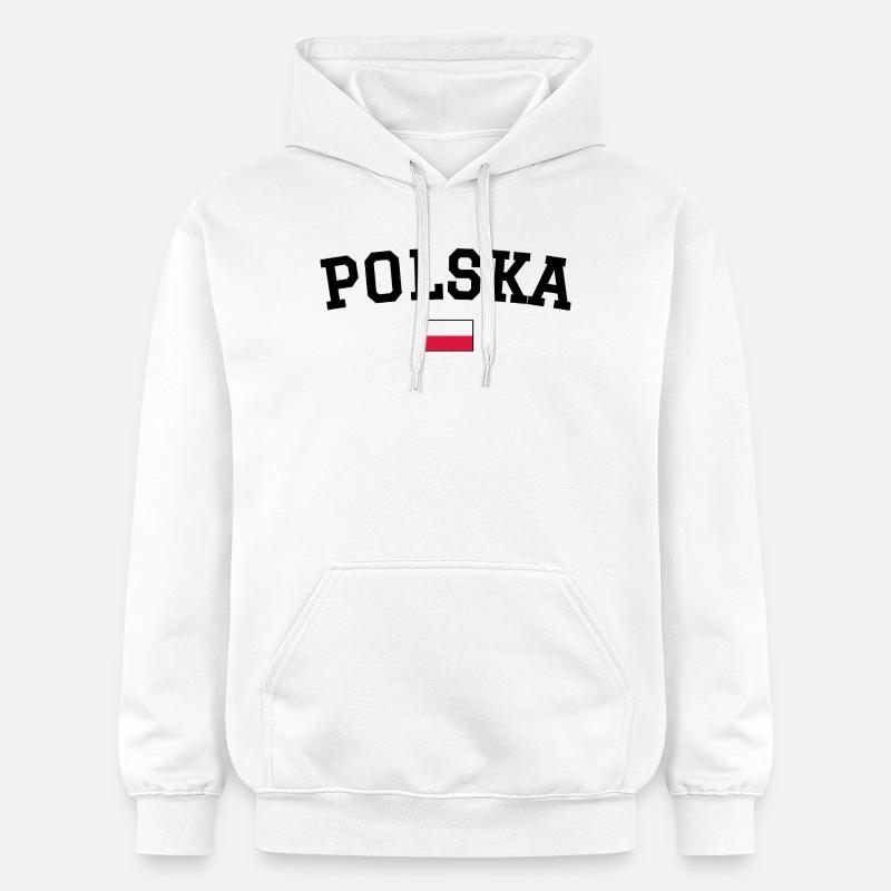 Drapeau polonais Noir - Sweat à capuche Softstyle® Gildan Unisexe - blanc