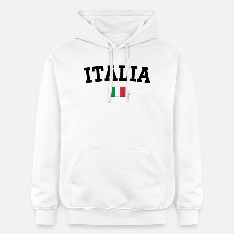 Drapeau italien Noir - Sweat à capuche Softstyle® Gildan Unisexe - blanc