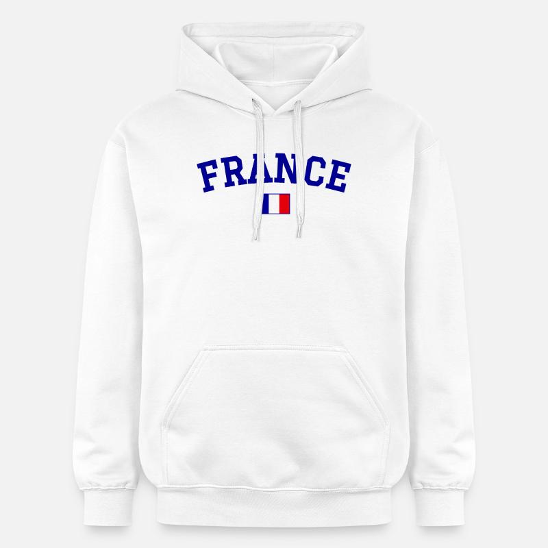 Drapeau français Bleu - Sweat à capuche Softstyle® Gildan Unisexe - blanc