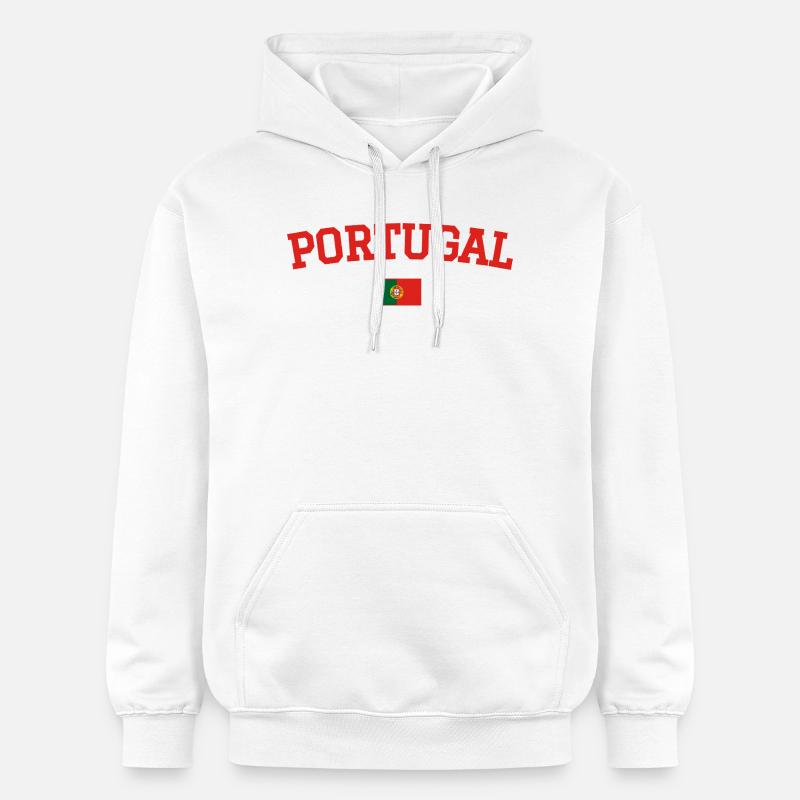 Drapeau du Portugal : Rouge - Sweat à capuche Softstyle® Gildan Unisexe - blanc