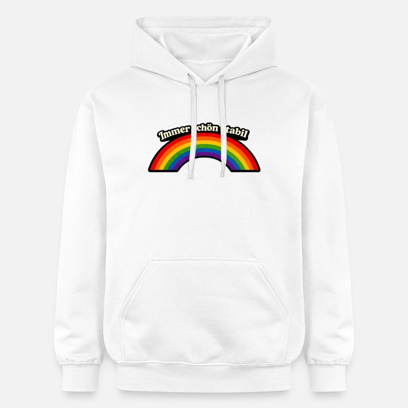 Toujours stable et agréable x Rainbow - Sweat à capuche Softstyle® Gildan Unisexe - blanc