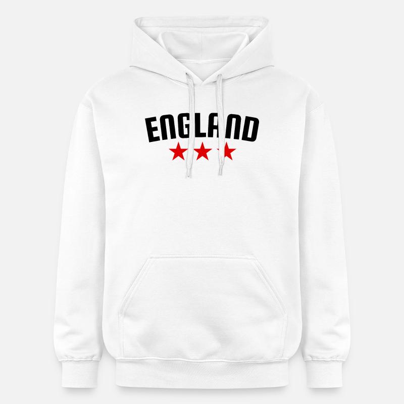 Angleterre Trois Étoiles Design - Sweat à capuche Softstyle® Gildan Unisexe - blanc