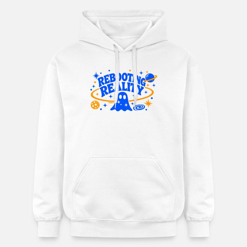 REDÉMARRER LA RÉALITÉ - Sweat à capuche Softstyle® Gildan Unisexe - blanc