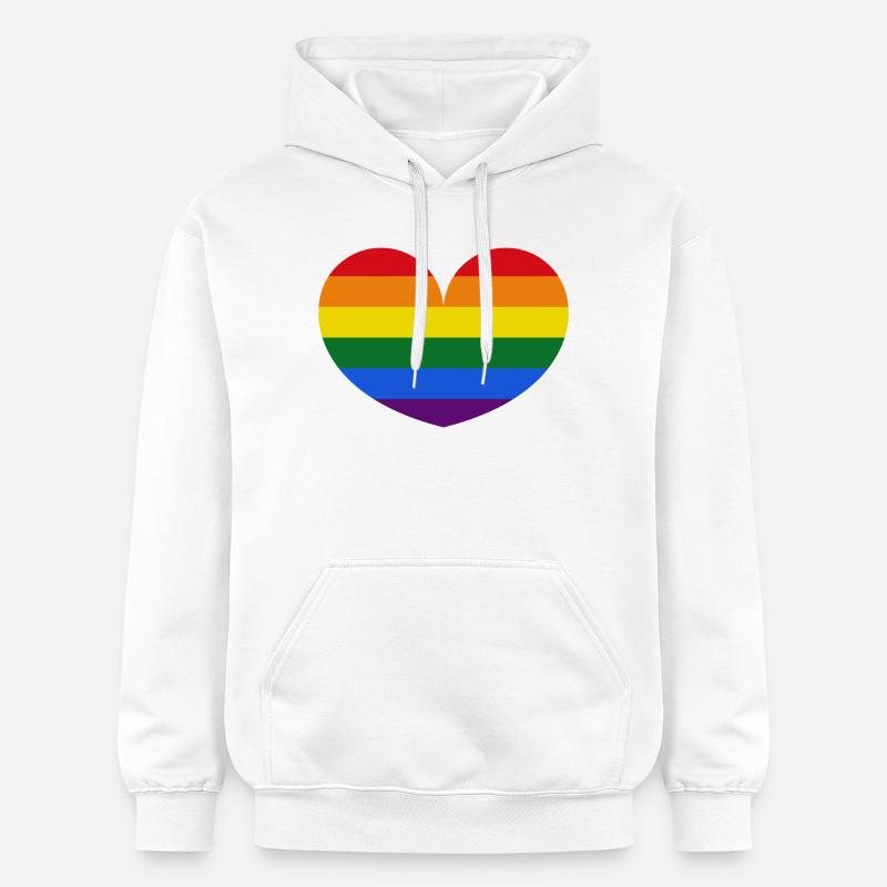 Drapeau gay - Sweat à capuche Softstyle® Gildan Unisexe - blanc